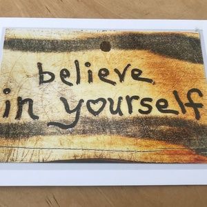 believe in yourself blank note card